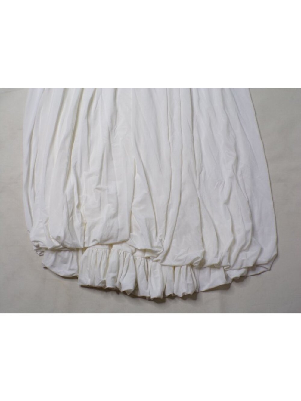 🆕LA LIGNE Balloon Hemline Jersey Midi Dress Off-White X-Small - Picture 7 of 9